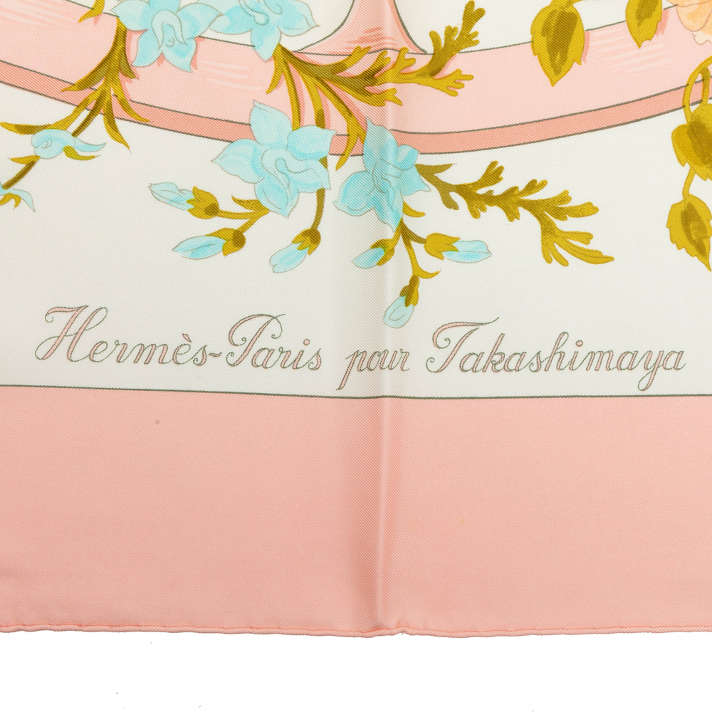 Pre-Loved Hermes Romantique for Takashimaya Silk Scarf 90 - Picture 3 of 6